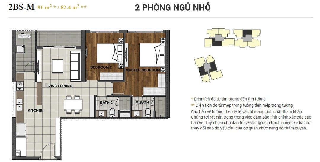 Mặt bằng thiết kế căn hộ The View Riviera Point